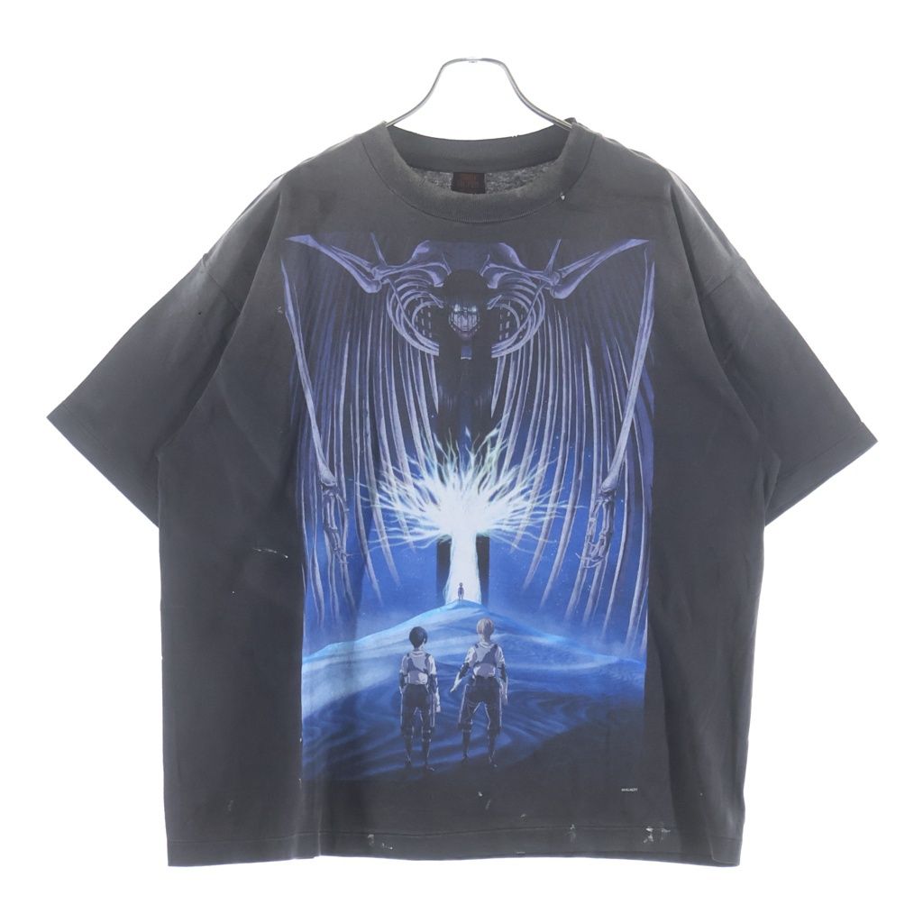 SAINT MICHAEL (セントマイケル) 26SS ×進撃の巨人 ATTACK ON TITAN 両面プリント クルーネック半袖Tシャツカットソー グレー SM-MK8-0000-C77