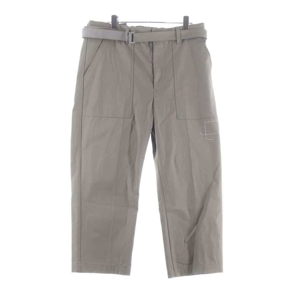 Sacai (サカイ) 25SS ×WTAPS Cotton Back Satin Pants 02 ダブルタップス コットンバック サテンパンツ ベルテッドカーゴパンツ ベージュ 25-03696M 38,214円