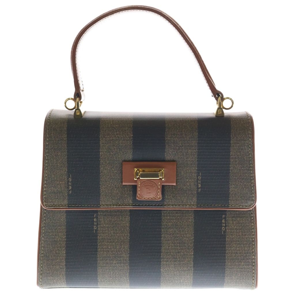 FENDI (フェンディ) ペカン 2WAYハンドバッグ ショルダーバッグ ミニバッグ ブラウン レザー ゴールド金具