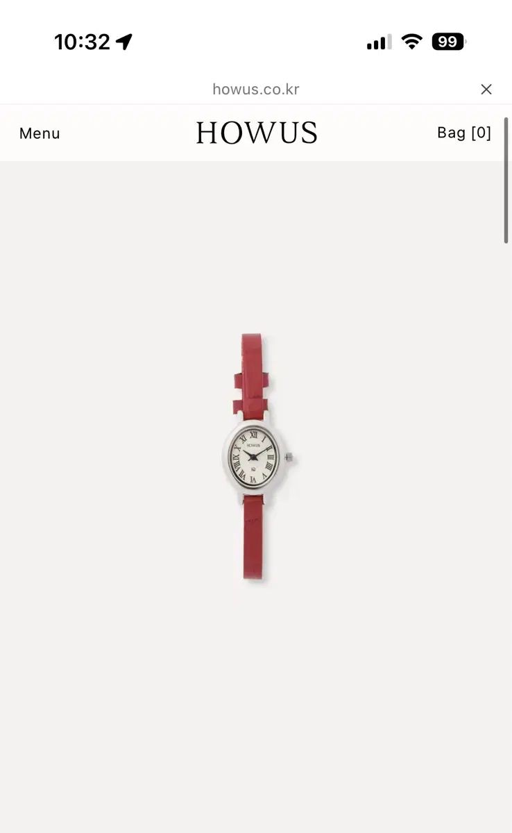 ホワス Classic Ellipse Leather Watch