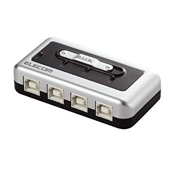 【中古】「非常に良い」エレコム USB切替器 手動 2.0対応 4台 U2SW-T4