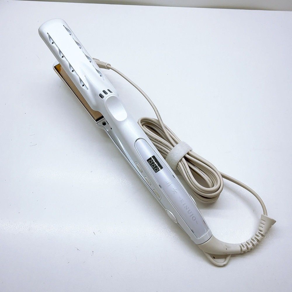 《美品＊安心の動作保証》 KINUJO 絹女 ストレート アイロン キヌジョ ホワイト ,2605N010