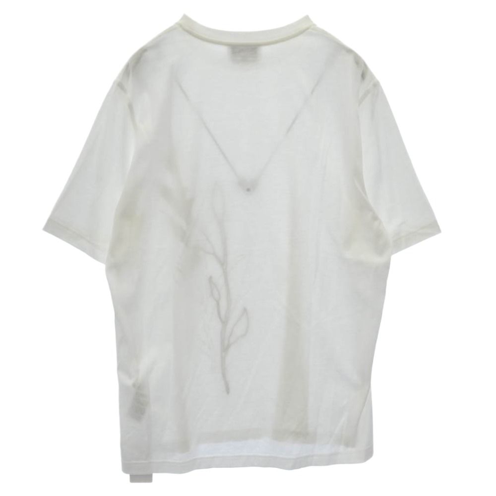 HERMES エルメス 国内正規品 3D ハーバリウム ボタニカル プリント 半袖 Ｔシャツ カットソー ホワイト系 S【美品】【中古】