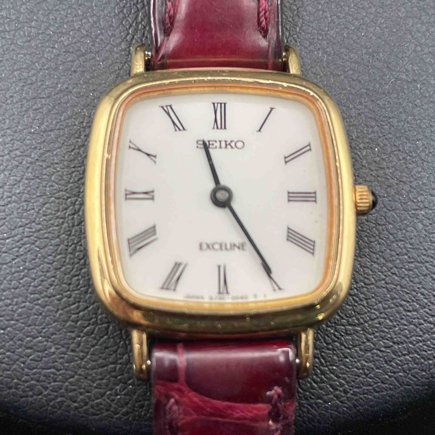 動作未確認】SEIKO EXCELINE 腕時計 K18 18KT 金無垢 2J30-5010