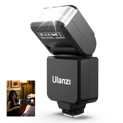 Ulanzi F32 ラッシュスピードライト カメラ ラッシュ ストロボ 一眼レフカメラ CCT 5600K色温度 Sony/Nikon/Canon/Fuji/Panasonic Olympus Pentax およびその他の SLRホットシュー付きのデジタルt