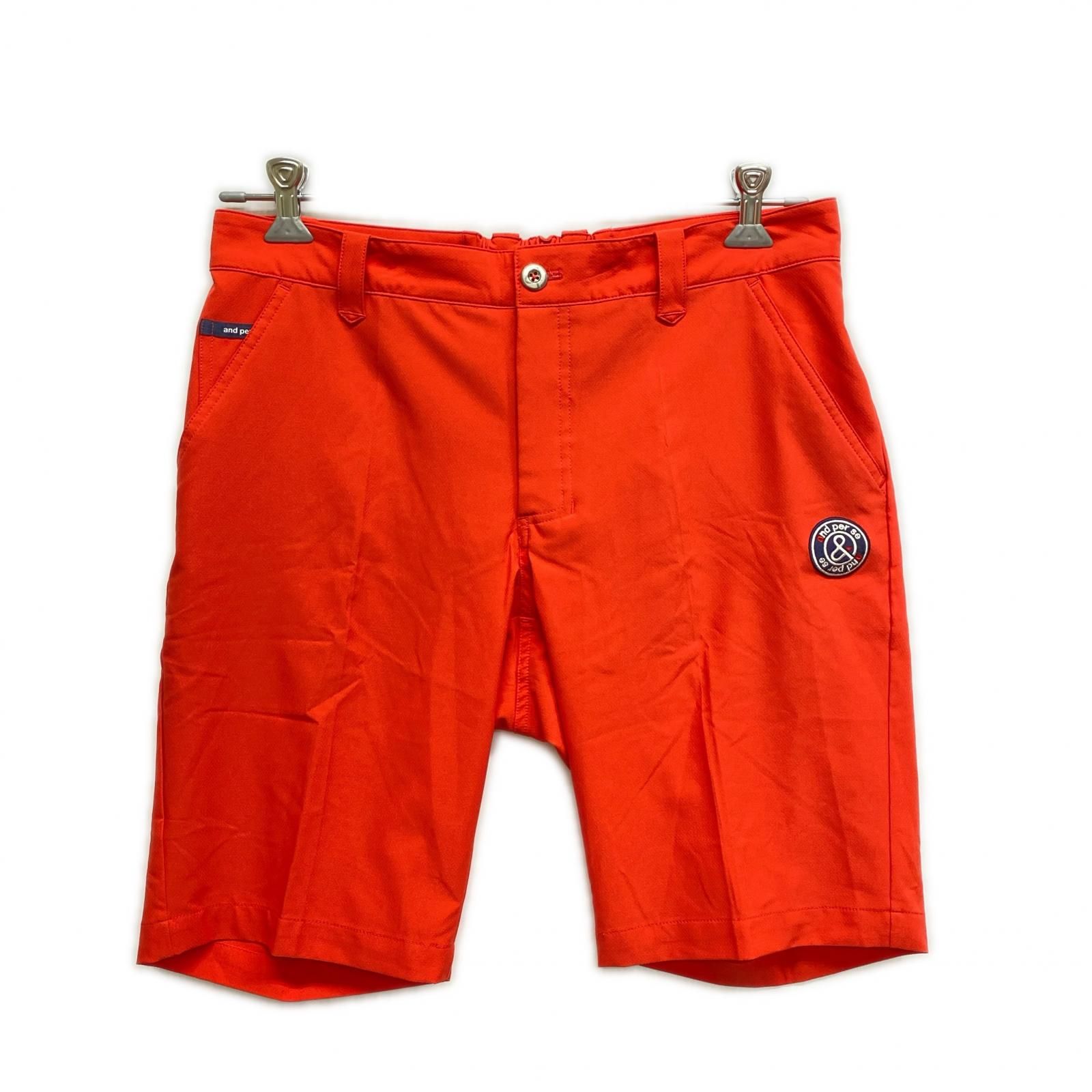 未使用品 メンズ アンパスィ and per se ハーフパンツ LL 赤系 レッド系 春夏