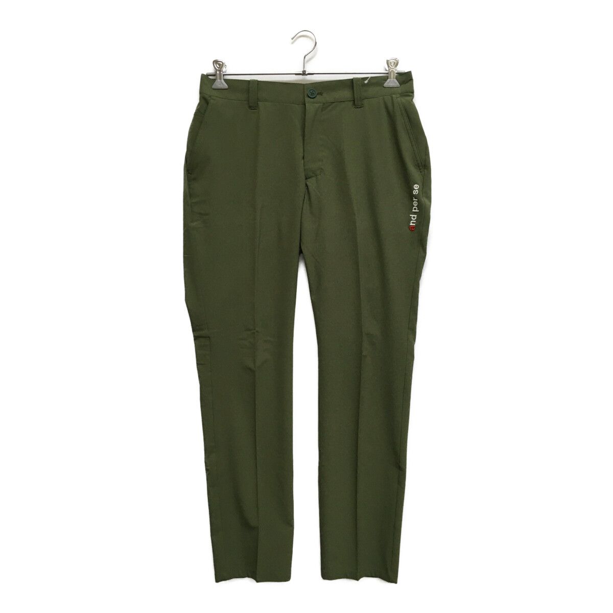 中古 メンズ アンパスィ and per se パンツ LL 緑 グリーン ドライタッチ