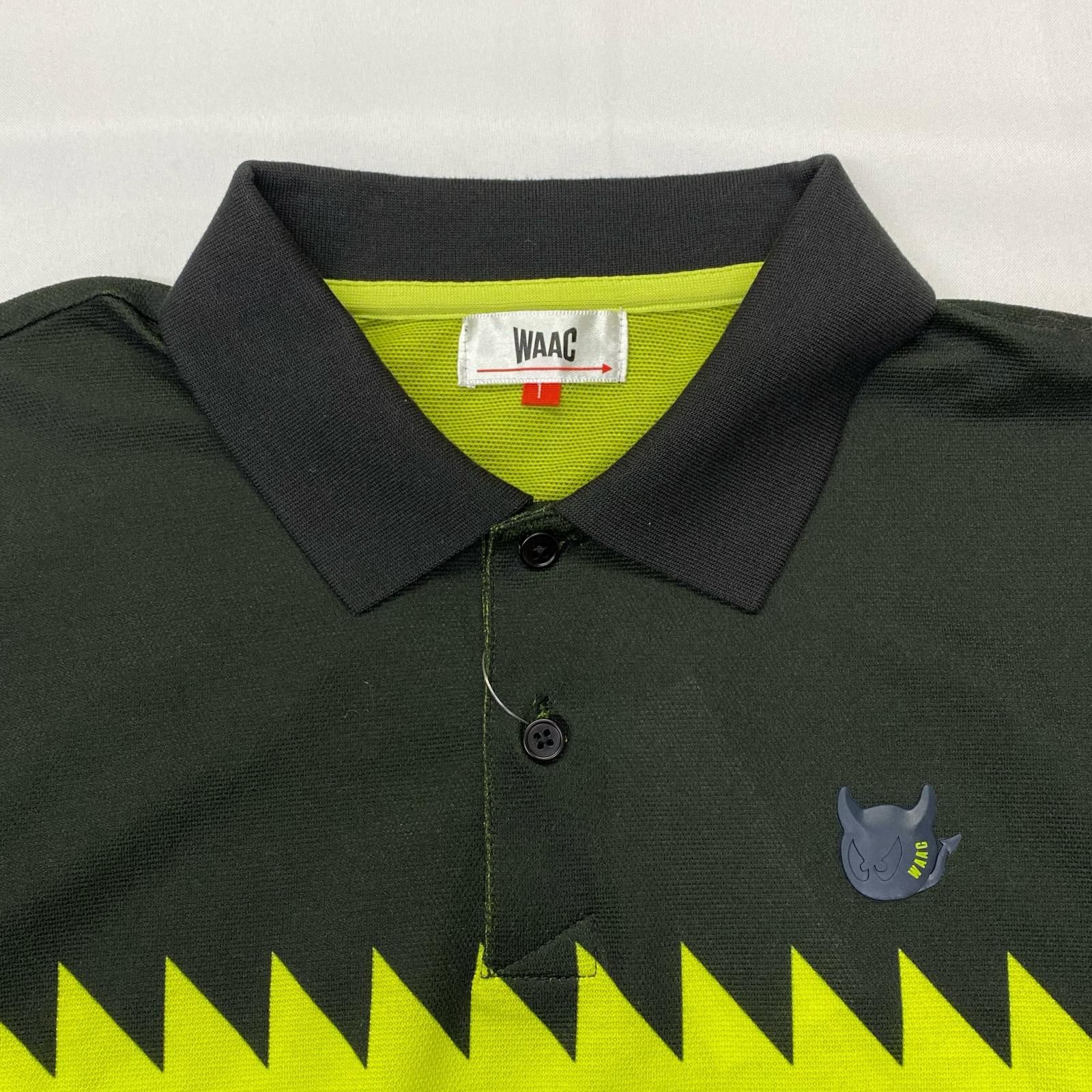中古 メンズ ワック WAAC 半袖ポロシャツ 1(S) ブラック 黒 ギザギザ