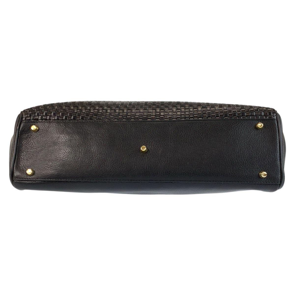 美品 BALLY バリー ブラック 黒 ゴールド金具 レザー トートバッグ チェーンショルダーバッグ レディース 602294【中古】