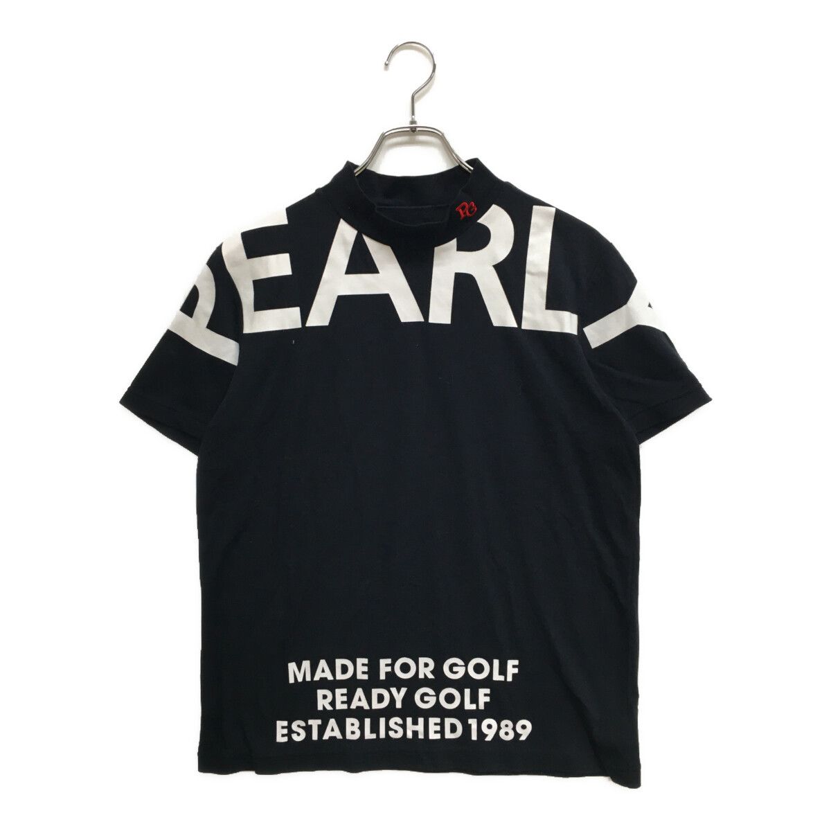 中古 メンズ パーリーゲイツ PEARLY GATES 半袖シャツ 4(M) 紺 ネイビー モックネック