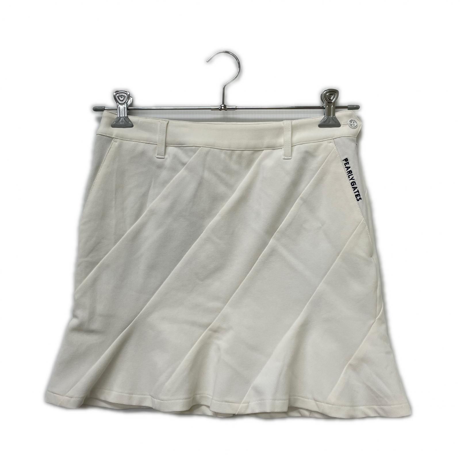 中古 レディース パーリーゲイツ PEARLY GATES スカート 1(M) ホワイト ストレッチ フレア