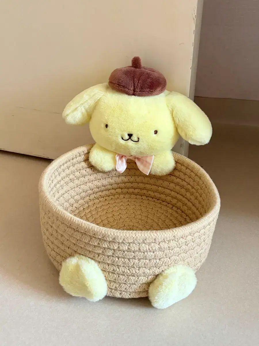 サンリオ ポムポムプリン ぬいぐるみ バスケット 新品 レア