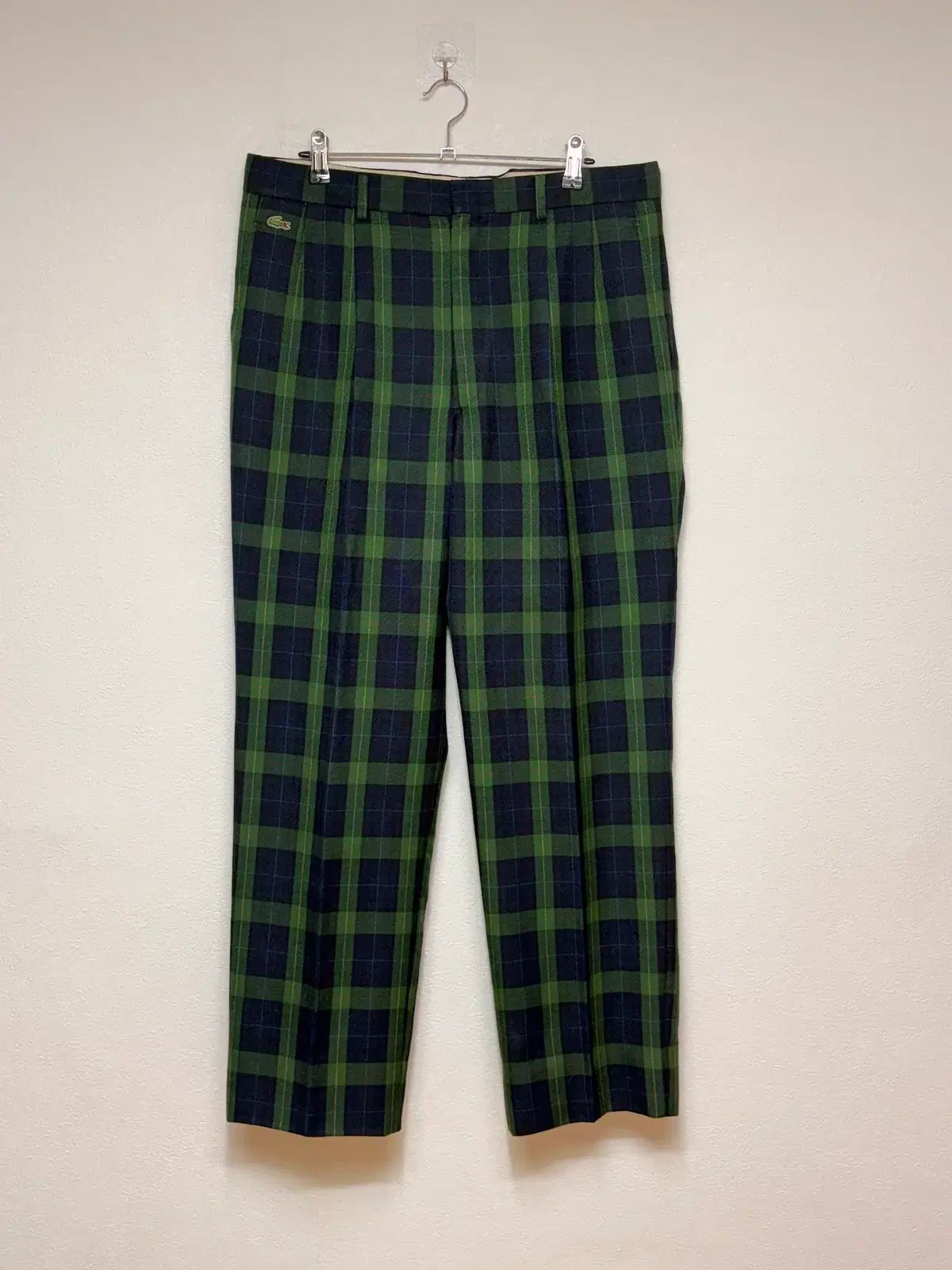 ラコステ ヴィンテージ CHECK コットン パンツ 90