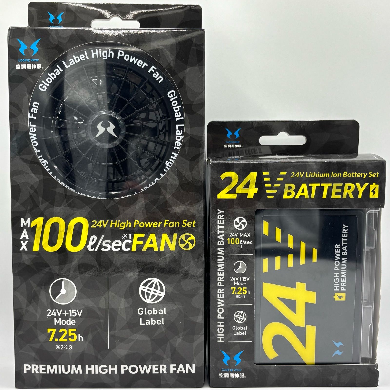 HIGH POWER FAN UNIT & BATTERY セット 24V PREMIUM HIGH POWER FAN & BATTERYセット