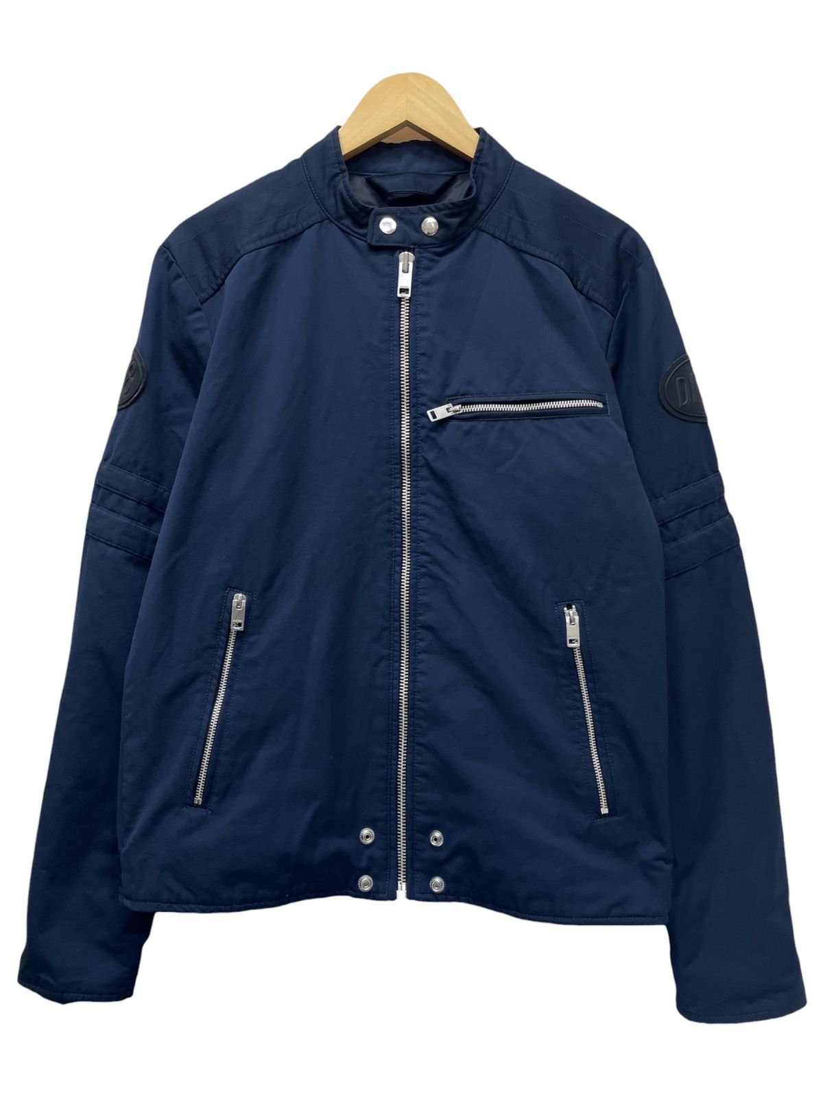 DIESEL (ディーゼル) J-GLORYシングル ライダースジャケット 00S9N0-J-GLORY-0LAXT XL ネイビー メンズ/028