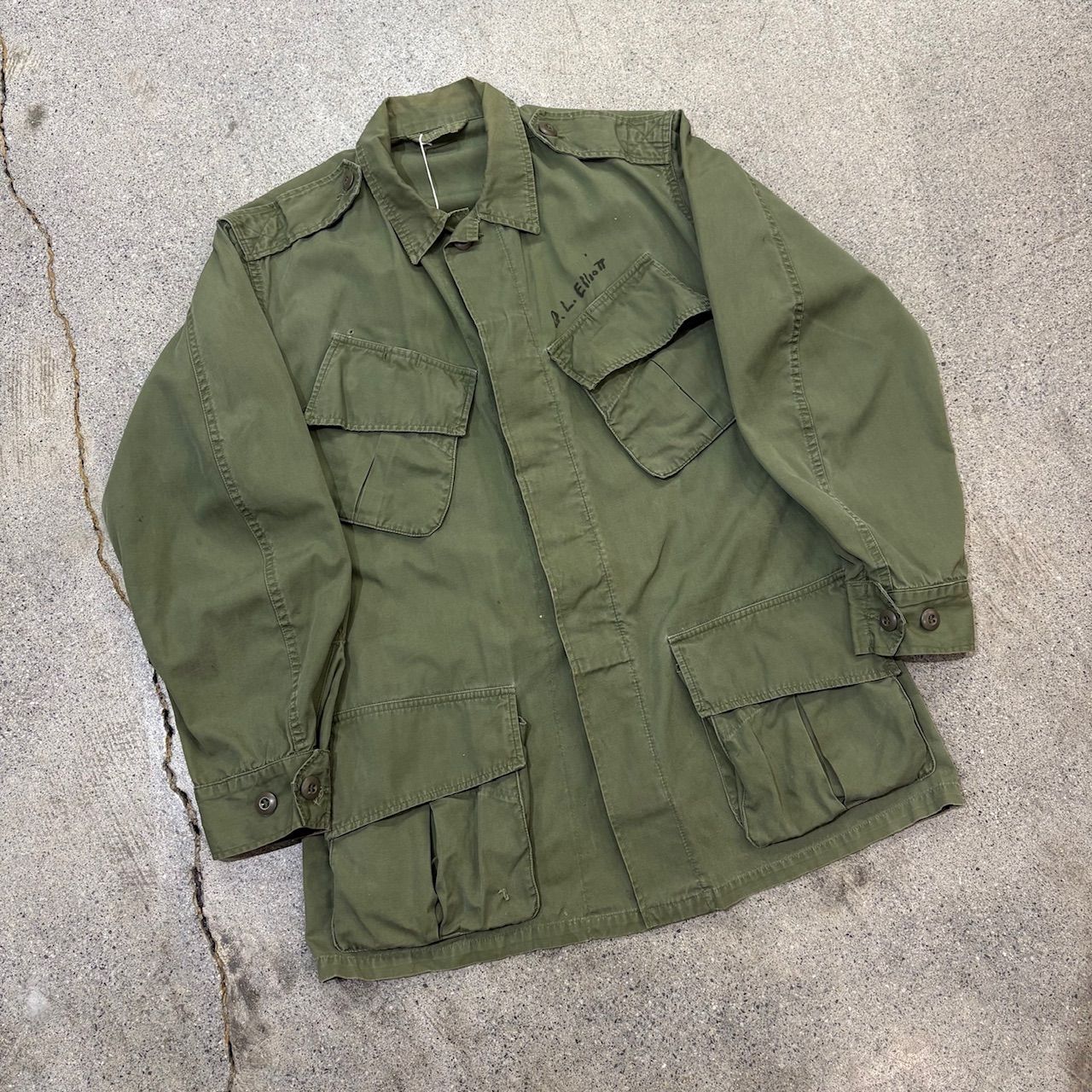 【Military】60s Jungle Fatigue Jacket S-R 