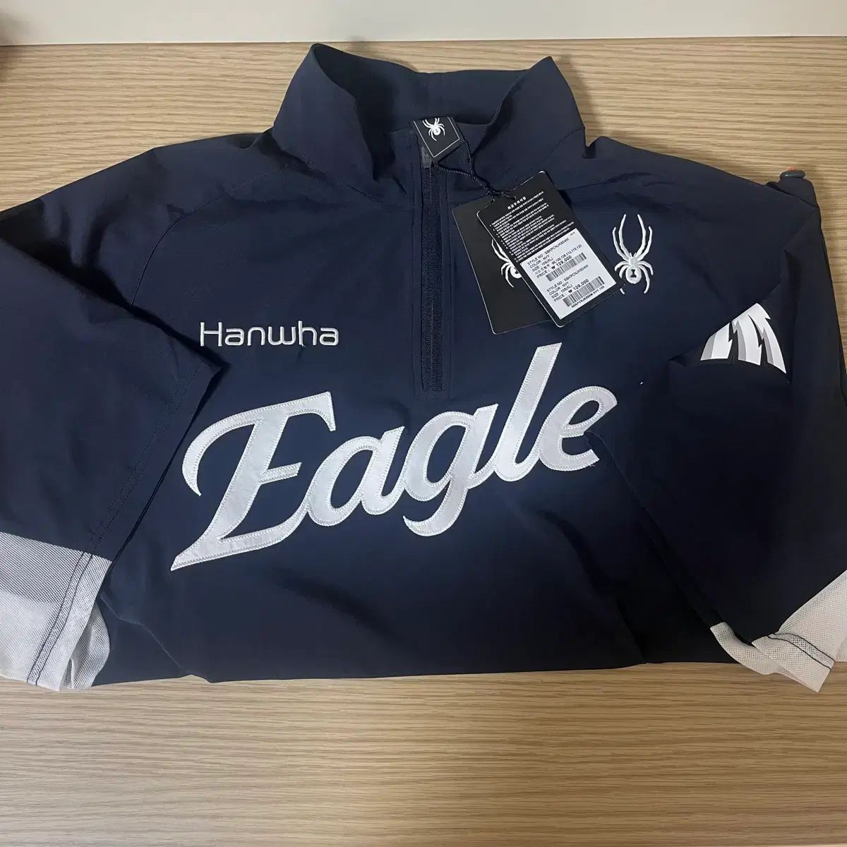 スパイダー Hanwhae Eagles(ハンファ・イーグルス) 半袖 Anorak（アノラック） ウィンドブレーカー ネイビー XL 新品