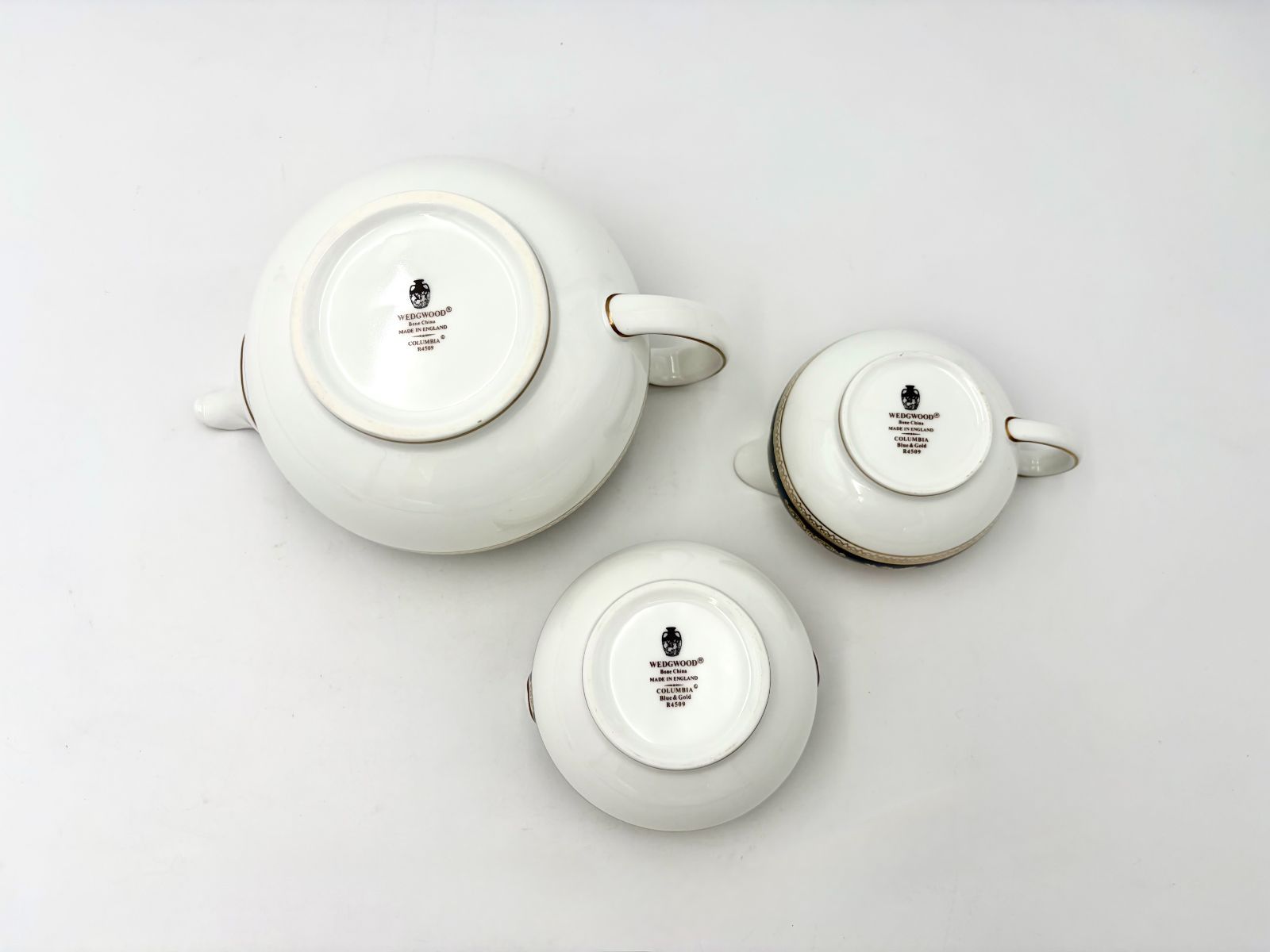 WEDGWOOD ウェッジウッド コロンビア ブルー&ゴールド ティーポット 