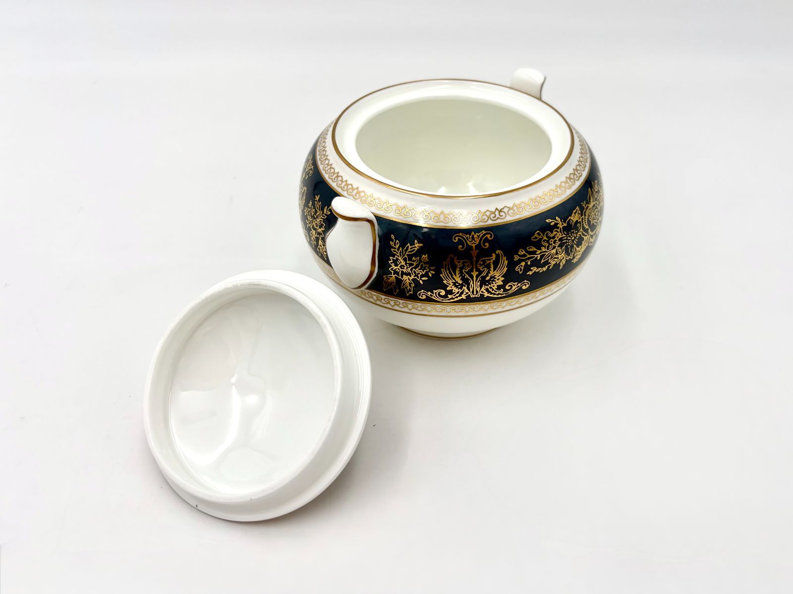 WEDGWOOD ウェッジウッド コロンビア ブルー&ゴールド ティーポット 