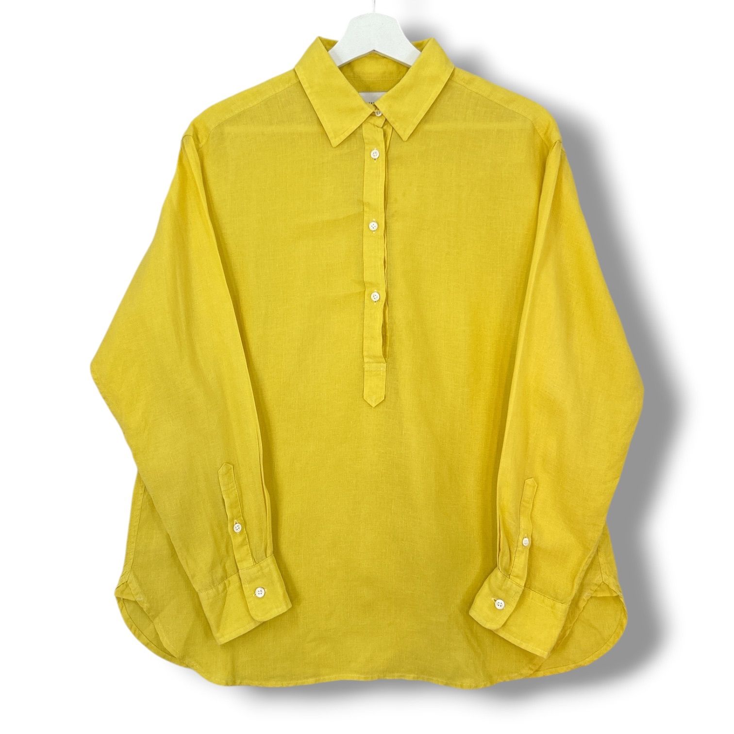 UNITED ARROWS ユナイテッドアローズ リネンスキッパーシャツ 長袖シャツ トップス 麻 リネン イエロー 黄色 レディース 春 夏 ゴーゴー古着マルイ北千住店 1 No.2255