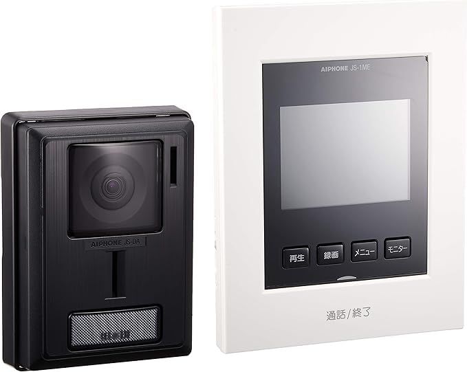 アイホン インターホン ドアホン テレビドアホン カメラ付き玄関子機 モニター付き親機 わかりやすい画面表示 カメラレンズ調整可能 JS-12Ekk 0f60f7a4