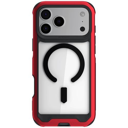 ゴーステック アトミックスリム for iPhone 17 Pro Max レッド Magsafe対応 スマホリング装着可 耐衝撃×アルミフレーム GHOCAS4312ma 4dc56bd8