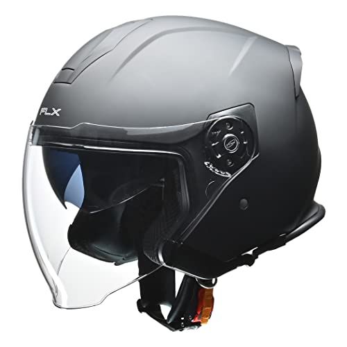 リード工業(LEAD) バイク用 インナーシールド付き ジェットヘルメット FLX マットブラック LLサイズ (61-62cm未満)kk f7ce6648