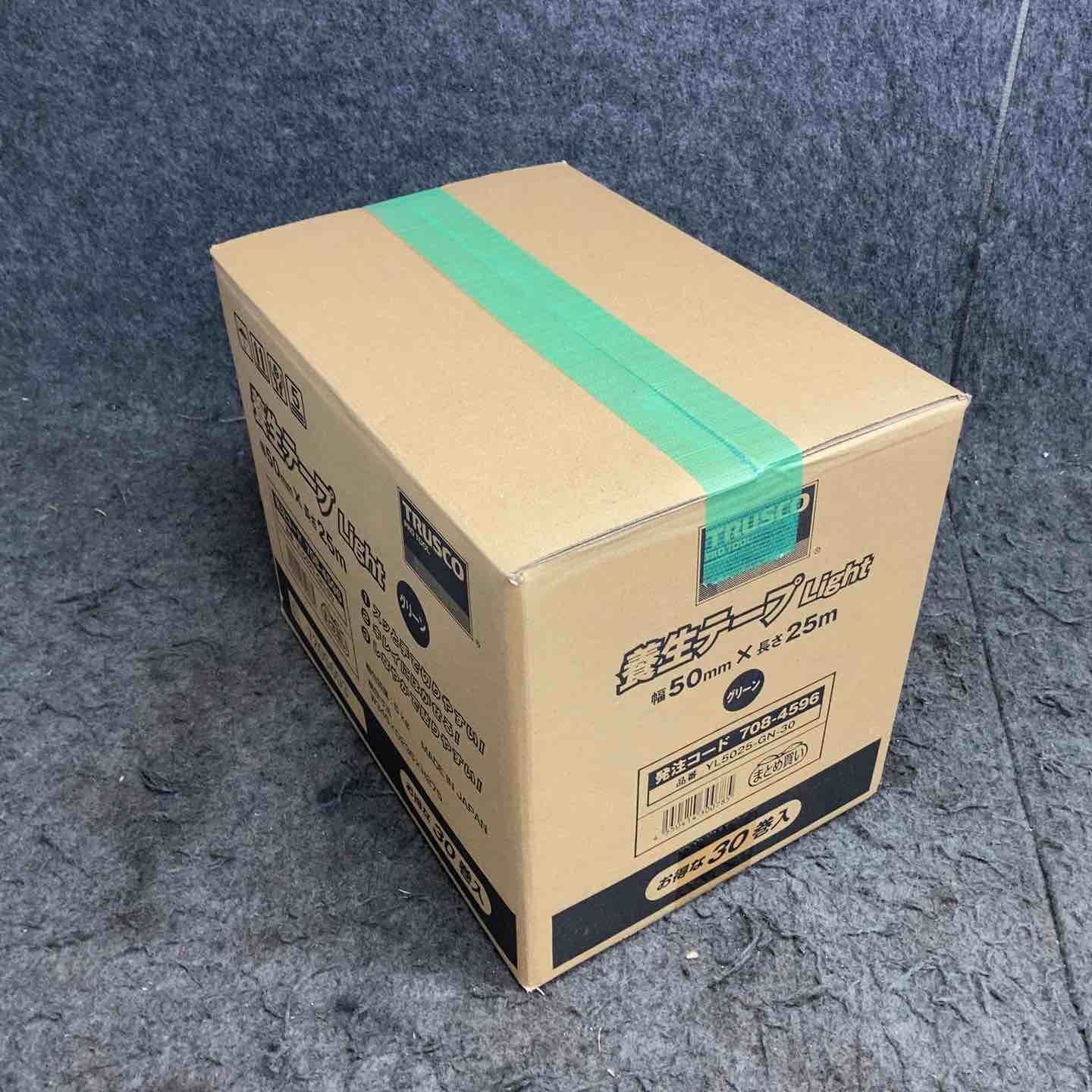 ◇トラスコ(TRUSCO) 養生テープLight グリーン 50mm巾ｘ25m 30巻入り YL5025-GN-30【鴻巣店】