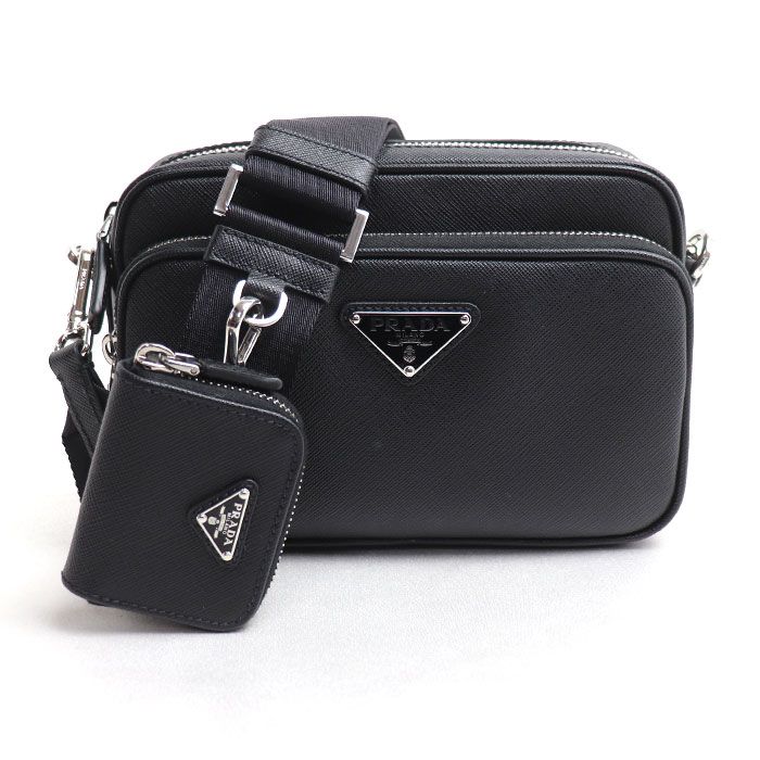 PRADA プラダ サフィアーノ トラベル ショルダーバッグ ブラック 2VH170_9Z2_F0002_V_OOO IC ユニセックス 中古 美品