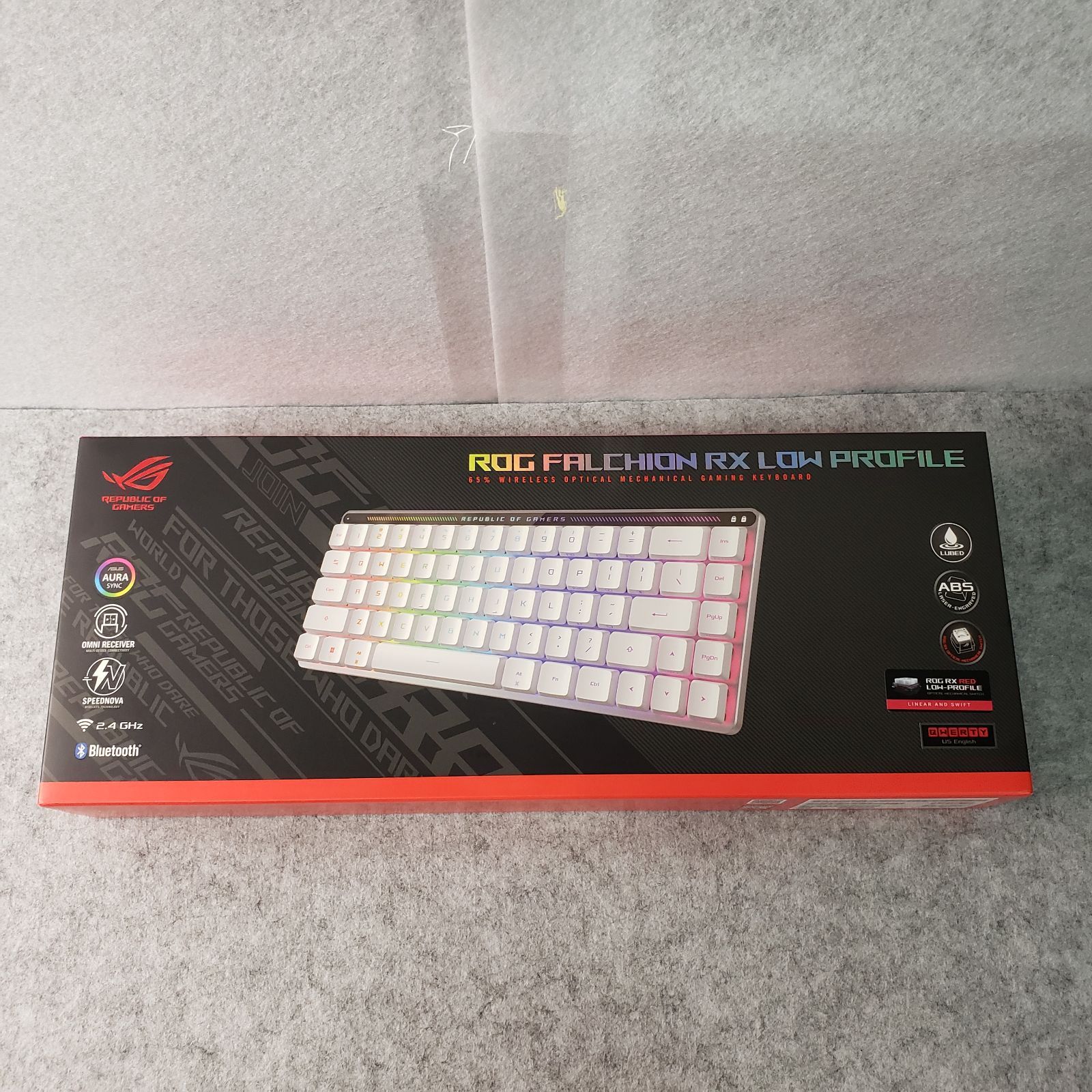 【新品未開封】ASUS ゲーミングキーボード ROG Falchion RX Low Profile 65% ワイヤレスメカニカルキーボード M603 US配列