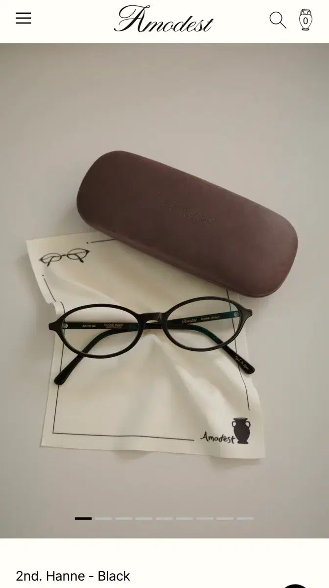 (新品) modestmood hanneメガネ(ブラック)