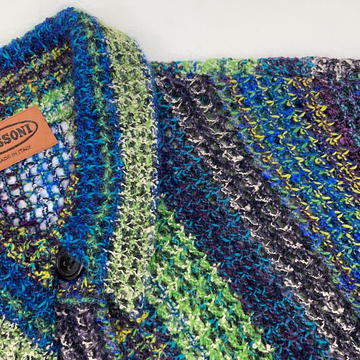 ミッソーニ MISSONI ウール アンサンブル ニット 44 グリーン系 MISSONI ミッソーニ グリーン系 マルチカラー ウール×モヘア ニット