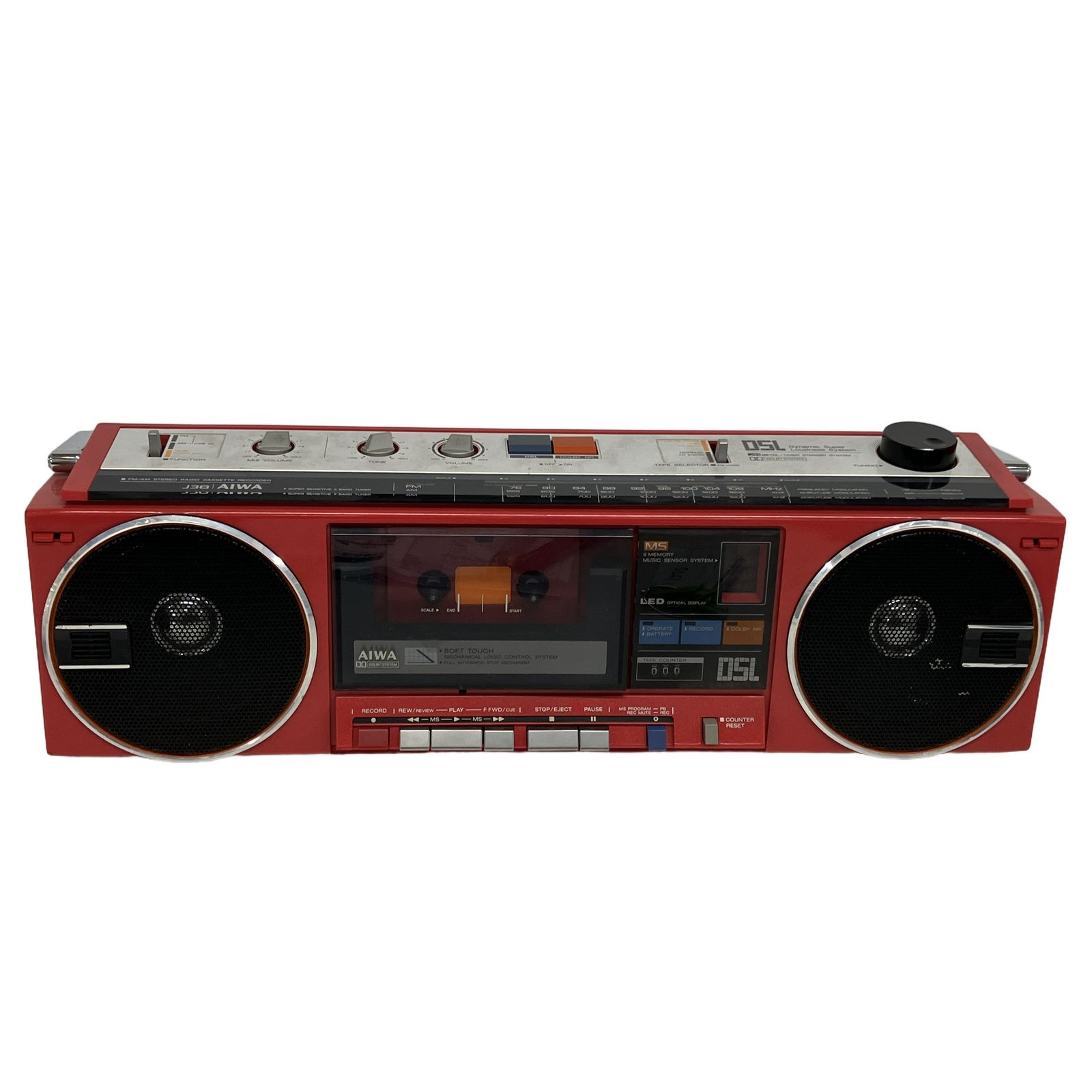 AIWA CS-J38 ラジカセ アイワ 昭和レトロ ジャンク カセット 80's デザイン ジャンク T11213476