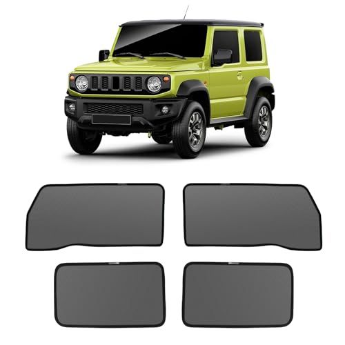 新型 ジムニー JB04系 メッシュカーテン マグネット式 遮光 換気 サイドバイザー 車用 JIMNY JB64 JB74 サンシェード 車種専用設計 虫除け 折り畳み式 日除け アクセサリー カスタム パーツ 4枚ts e4bea30c