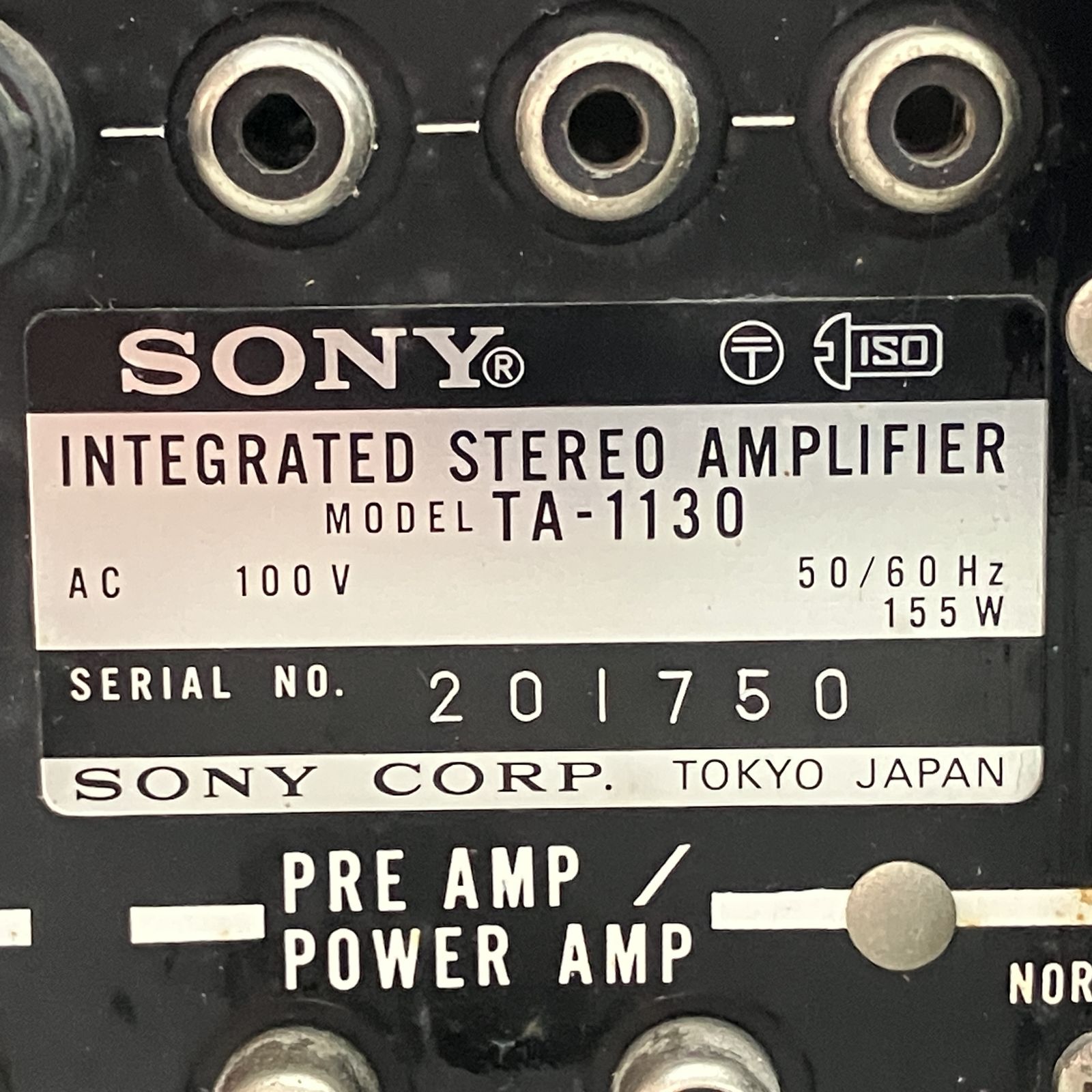 SONY TA-1130 プリメインアンプ ステレオ アンプ オーディオ 音響 