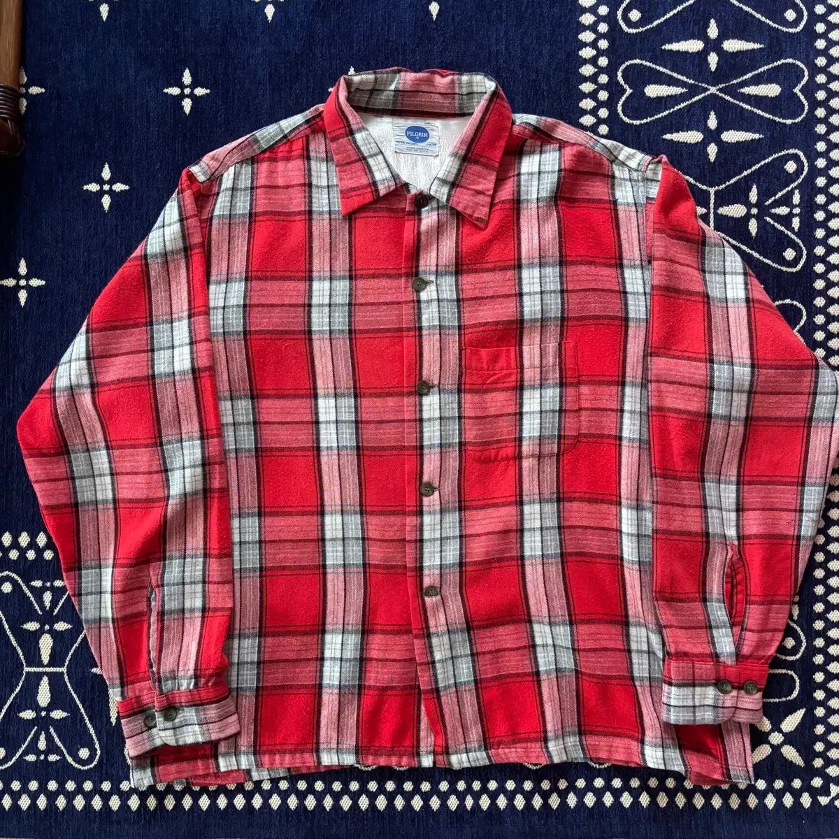 60s Sears Pilgrim シアー ボーダー シャツ