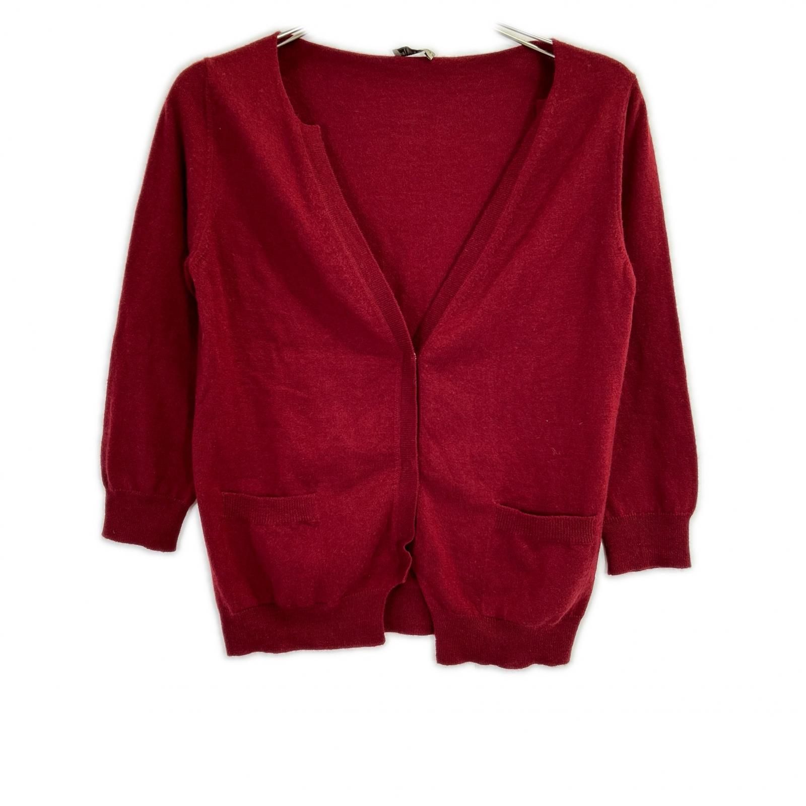 BOTTEGA VENETA ボッテガヴェネタ  ﾚｯﾄﾞ ｶｼﾐﾔ100 ﾆｯﾄｶｰﾃﾞｨｶﾞﾝ 38 BOTTEGA VENETA ボッテガヴェネタ レッド カシミヤ100 ニット