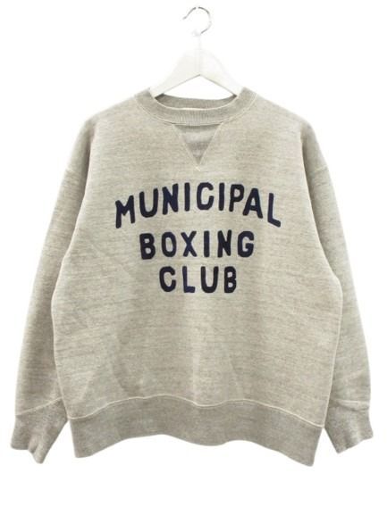 エージースポルディング&ブロス A.G.SPALDING&BROS. TRAINING SHIRTS CREW NECK SWEAT PRINT Ver. 両Vトレーニングシャツ スウェット プルオーバー トレーナー 36 グレー トップス 長袖
