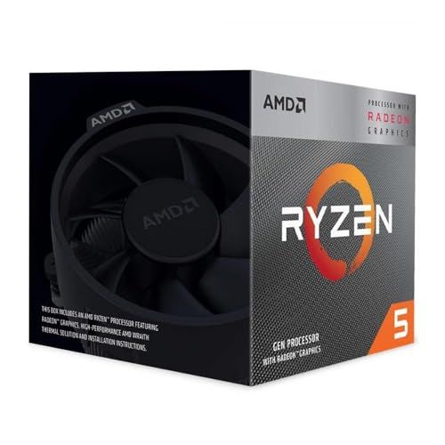 AMD Ryzen 5 3400G プロセッサ 統合 Radeon RX Vega 11 グラフィックス 4コア / 8スレッド 65W TDP ソケット AM4 L2+L3 キャッシュ 6MB 最大4.2GHz ブーストクロック レイス ステルス クーラーt