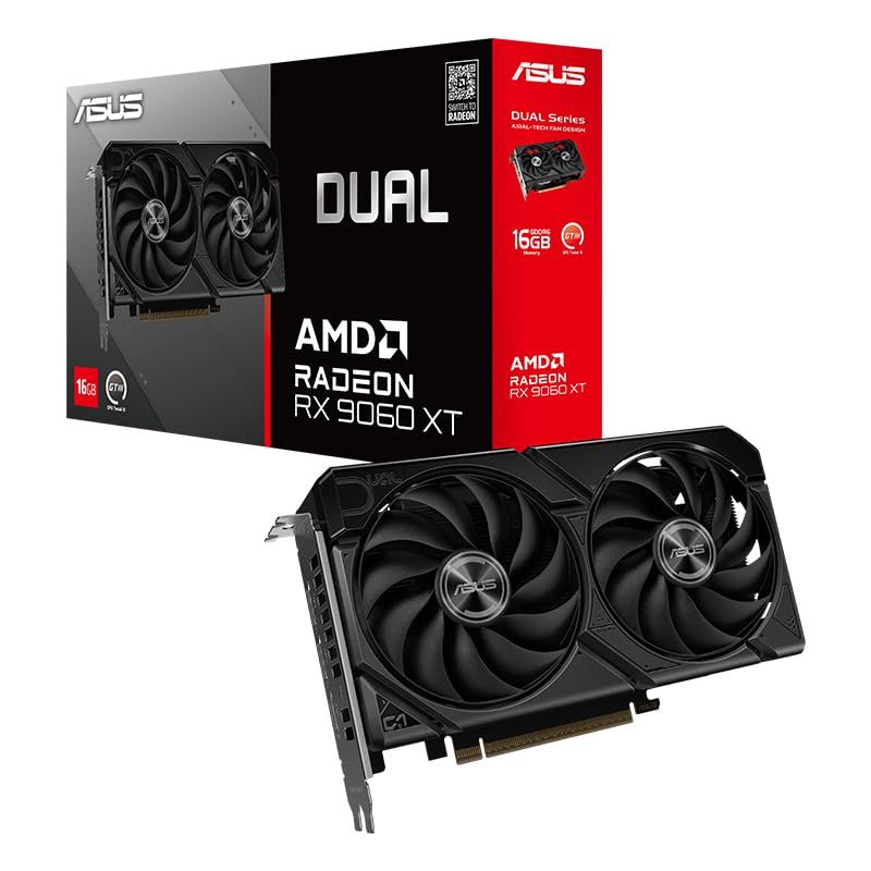 ASUS AMD Dual Radeon RX 9060 XT 16GB GDDR6ビデオカード DUAL-RX9060XT-16G 国内正規代理店品t