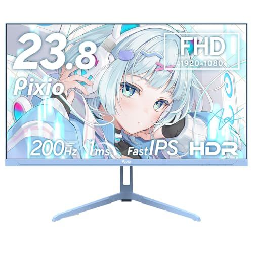Pixio PX248 Wave Pastel Blue ゲーミングモニター パステルブルー 23.8インチ 200Hz FHD スピーカー内蔵 2年保証 30日間返品保証t