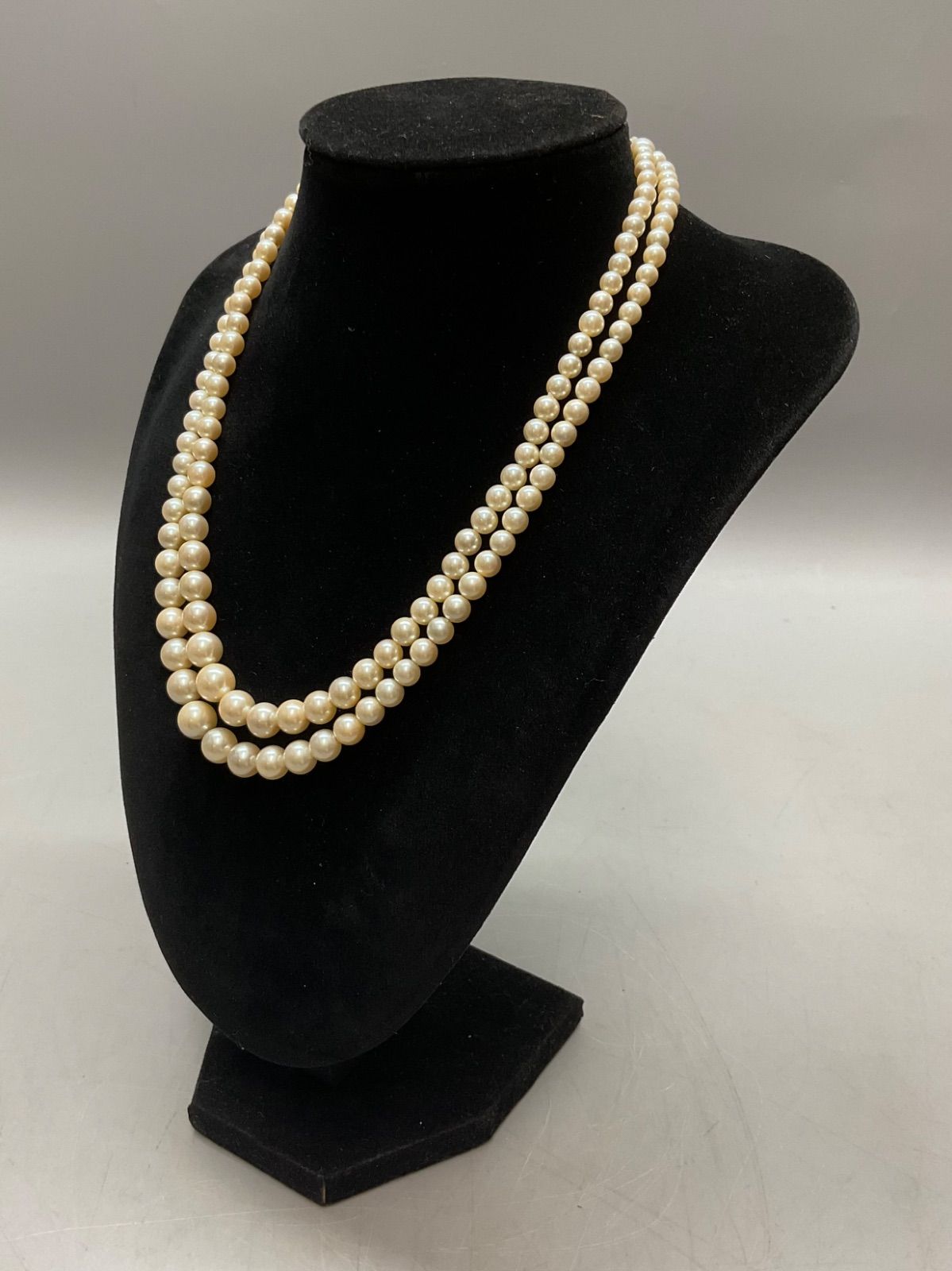 SN1519 パール ネックレス SILVER 刻印 シルバー アンテーク アクセサリー