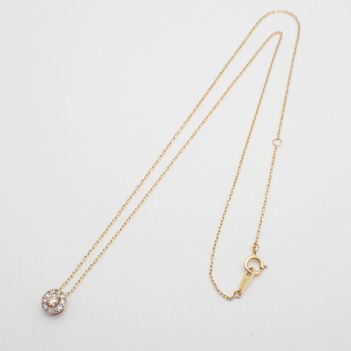 組曲 ラウンド ネックレス K18PG/ダイヤモンド0.20ct【いおき質店
