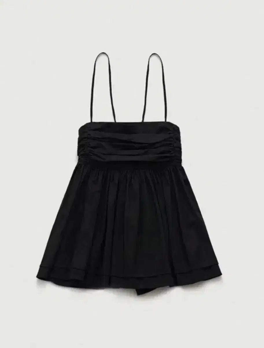 ザ・バーネット Crepe Peplum Sleeveless Top - Black