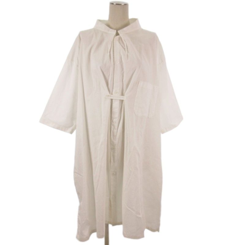 ワイズ Y's BORN PRODUCT ロング シャツ ワンピース 五分袖 YJ-D80-003 ワイズ Y's BORN PRODUCT ロング シャツ ワンピース 五分袖 YJ-D80-003