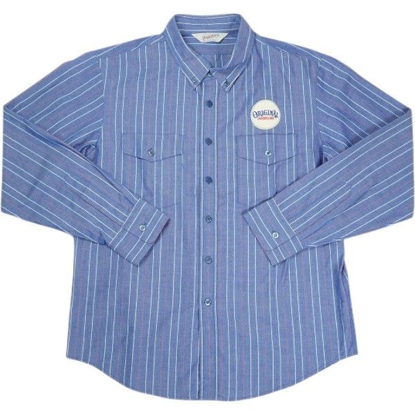 Size【XS】 TENDERLOIN テンダーロイン T-STRIPE WORK SHT U BD 長袖シャツ 青 【中古品-非常に良い】 30007561