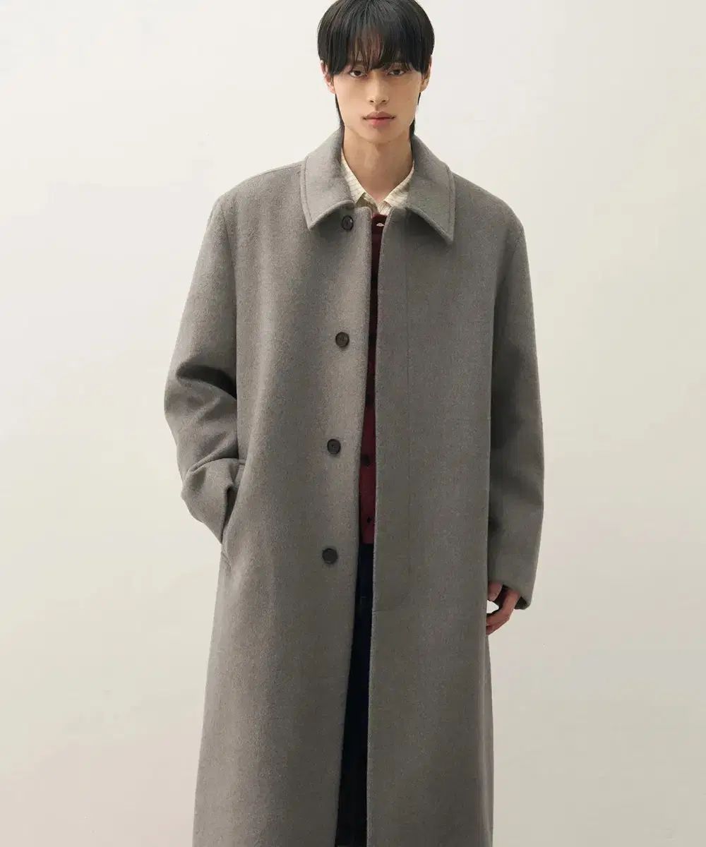 ドローフィット プレミア ピュア ウール バルマカーン コート MELANGE TAUPE L