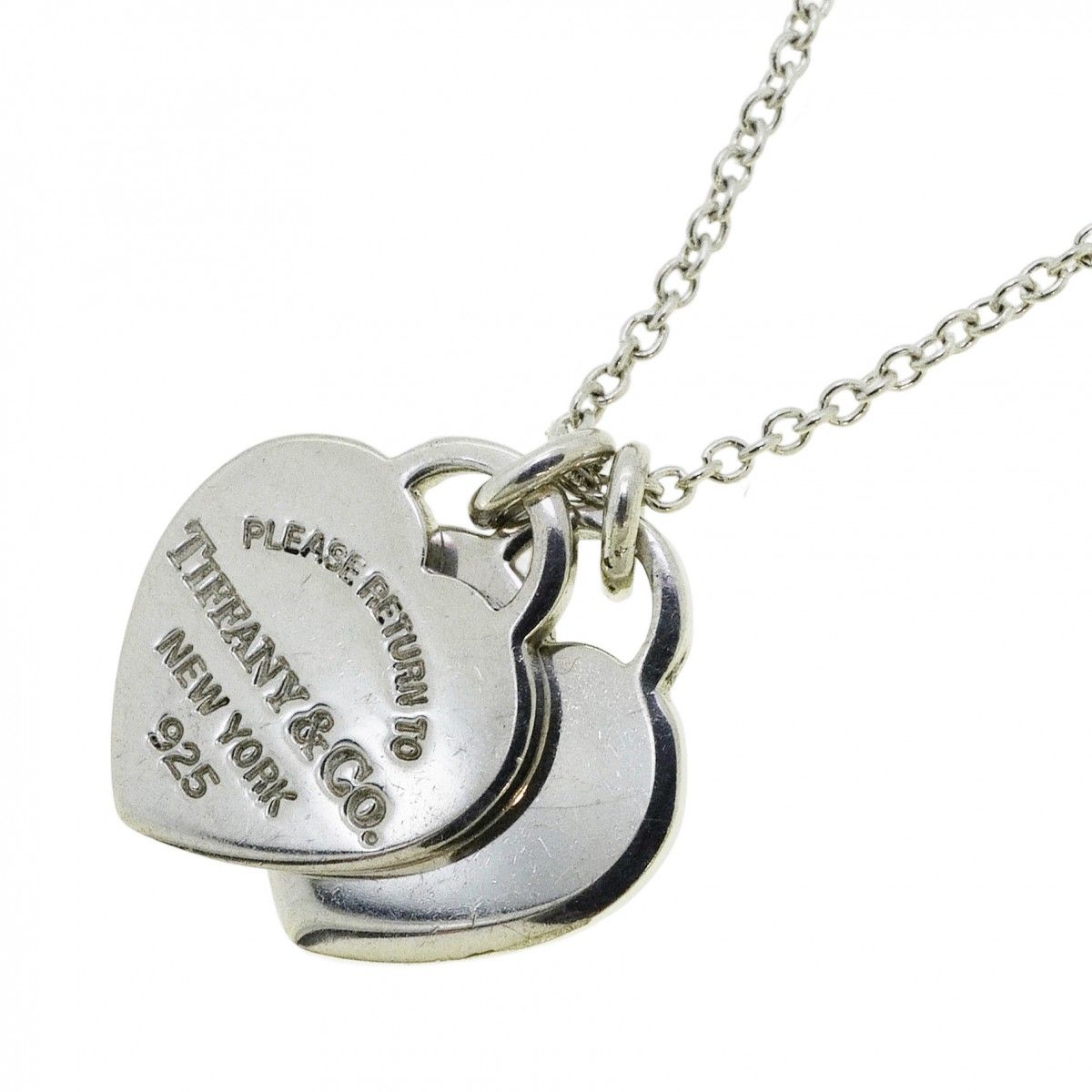 【6jdb0912-k】ティファニー ネックレス ダブルリターントゥハート シルバー925【中古】レディース
