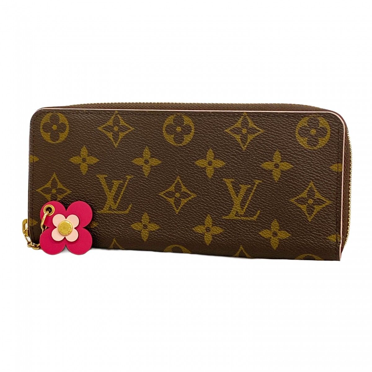 【美品】ルイヴィトンポルトフォイユ　クレマンス　フラワー　長財布　モノグラム 6eb0934】ルイヴィトン 長財布 モノグラム ポルトフォイユクレマンス