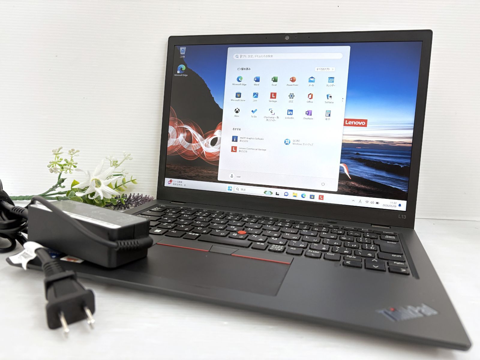 【良品 バッテリー良好】Lenovo ThinkPad L13 Gen4 21FH-S0L700『Core i5(1335U)1.3GHz/RAM:16GB/SSD:256GB』13.3インチWUXGA 動作品